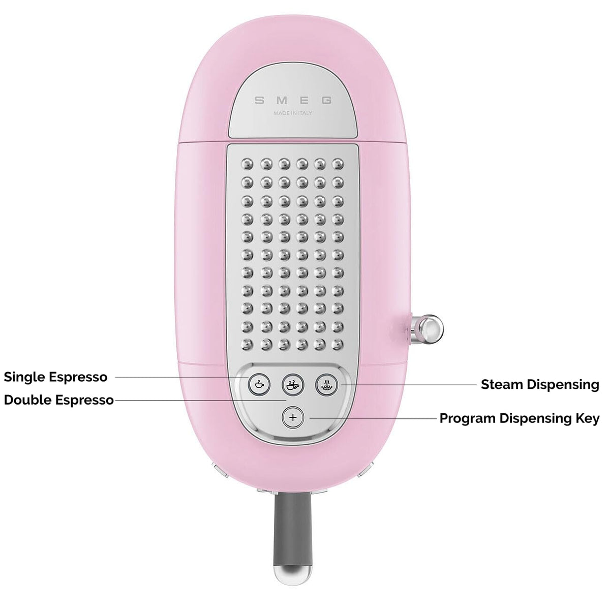 Manual Espresso Machine with Steam Wand (13" / Pink)