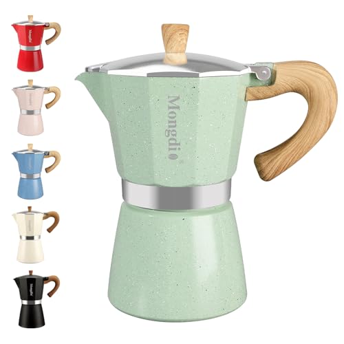 Moka Pot Stovetop Espresso Maker (Green / 6 cup)