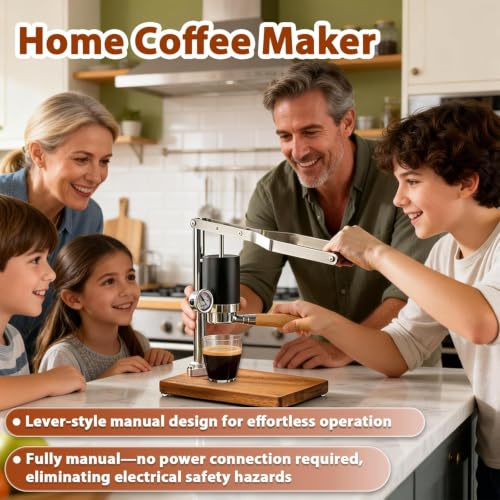 Manual Espresso Maker with Variable Pressure Control