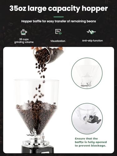 60mm Flat Burr Coffee Grinder (019 Black)