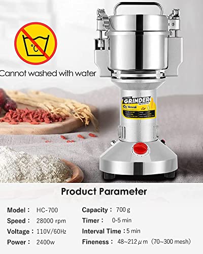 Safety Upgraded Electric Grain Grinder Mill High (700g Hand-held Type)
