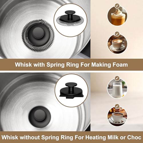 Milk Frother 16.9 OZ Electric Milk Frother and Steamer (Black)