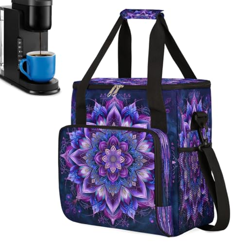 Bohemian Mandala 4 Coffee Maker Carring Bag Travel Carrying Storage Tote Bag Compatible with Keurig K (A004)