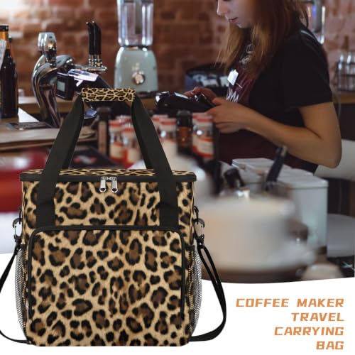 Leopard Brown Coffee Maker Carring Bag with Keurigs K (C 001)