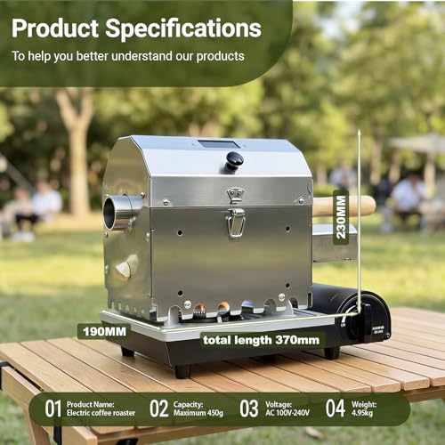 450 g roaster Coffee Roaster Optionally a dedicated electric heater to make up an electric coffee roaster Furnace Coffee Beans Maker Roaster for Home Use