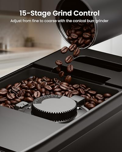 Fully Automatic Espresso Machine with Milk Frother & Grinder