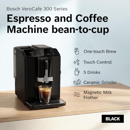 300 Series Fully Auto Espresso Machine with Grinder and Steam Wand