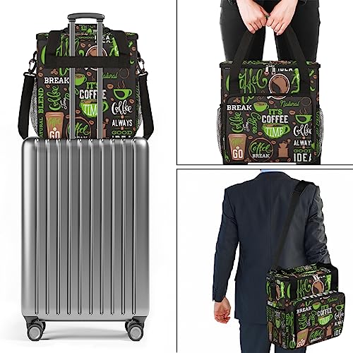 Coffee Maker Carring Bag Travel Carrying Storage Tote Bag Compatible (A11:Green Coffee)