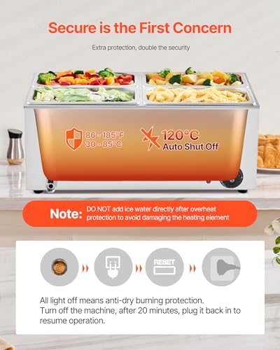 4 Pan Commercial Food Warmer (4x1/4Pan;24QT)