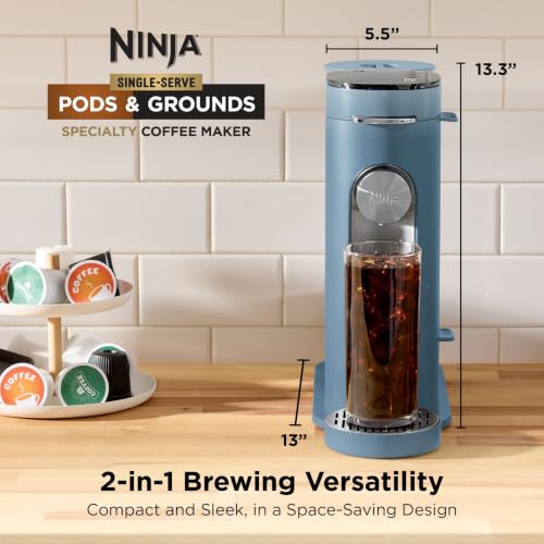 Pods & Grounds Iced Coffee Maker (Blue)