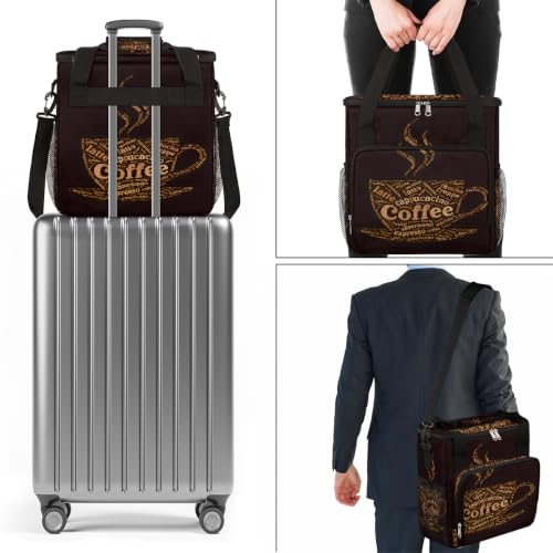 Maker Carring Bag Coffee Coffee Travel Carrying Storage Tote Bag (Print 7)