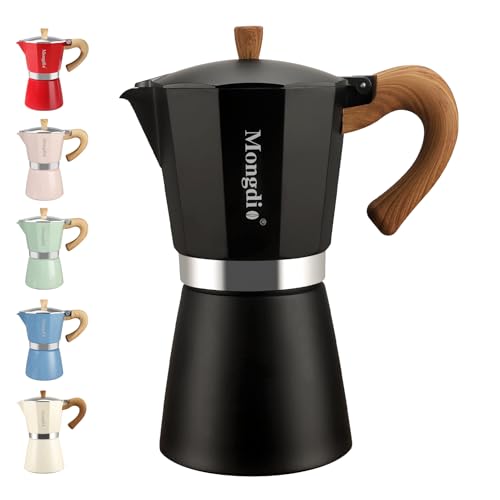Stovetop Espresso Maker Moka Pot (Black / 9 cup)