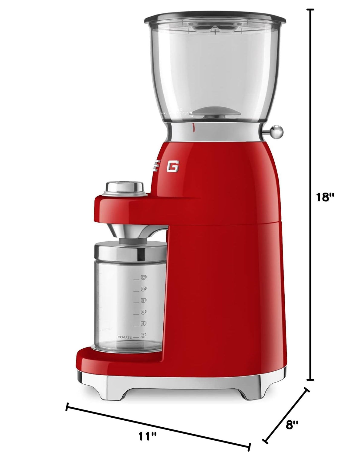50's Retro Style Aesthetic Coffee Grinder (Red)