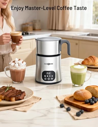 Milk Frother & Steamer (Steely)