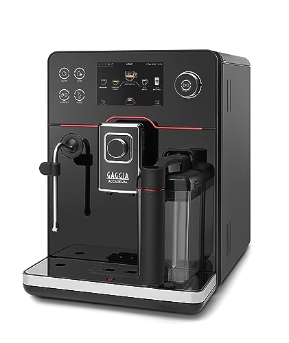 Accademia Luxury Italian Fully Automatic Espresso Machine with 19 Customized drink settings (Large / Black)