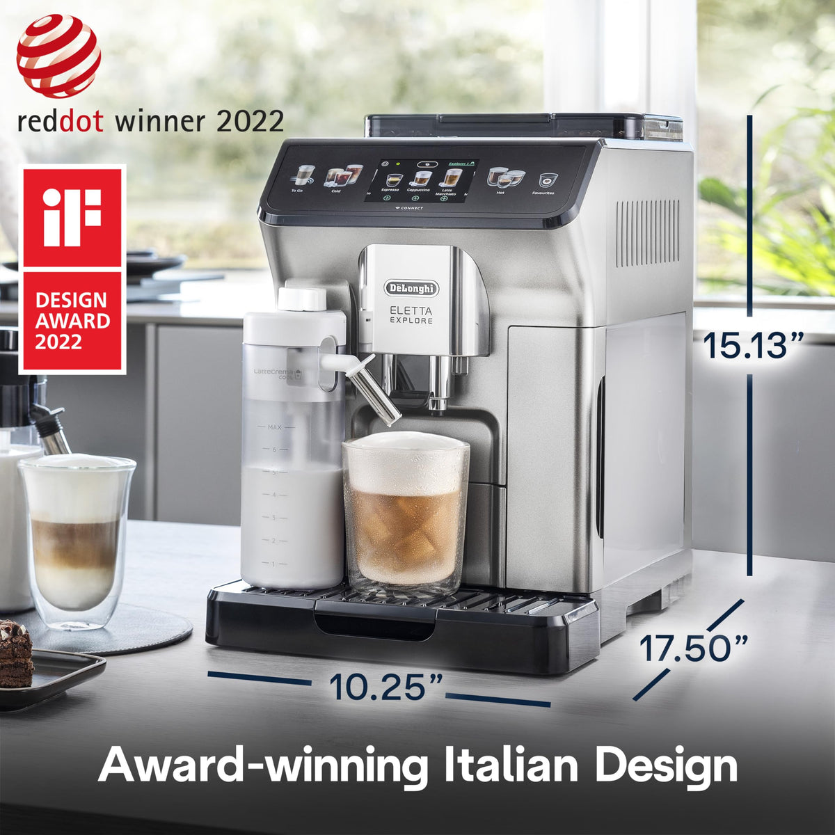 Eletta Explore Espresso Machine with Coffee Grinder (Silver)