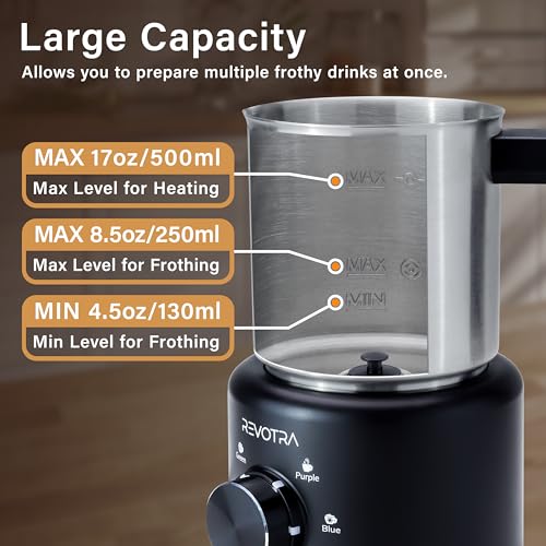 4 in 1 Milk Frother and Steamer (Black)