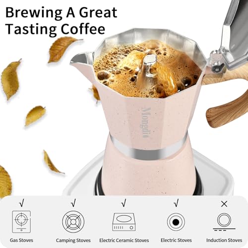 Moka Pot Stovetop Espresso Maker (Pink / 6 cup)
