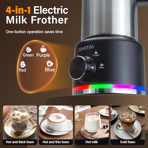 4 in 1 Milk Frother and Steamer (Black)