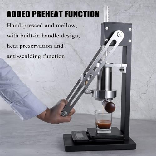 Manual Lever Espresso Maker with Oil Pressure Gauge