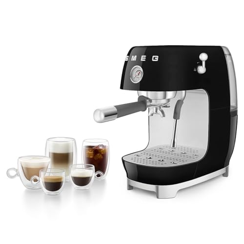 ECF03 Made in Italy Retro Espresso Machine with Cold Brew (Standard / Black)