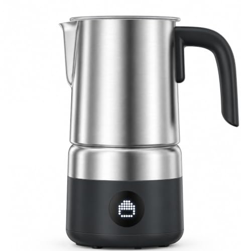 All-in-1 Milk Frother and Steamer, 17oz Stainless Steel Jug, 600W (Black / 17oz)