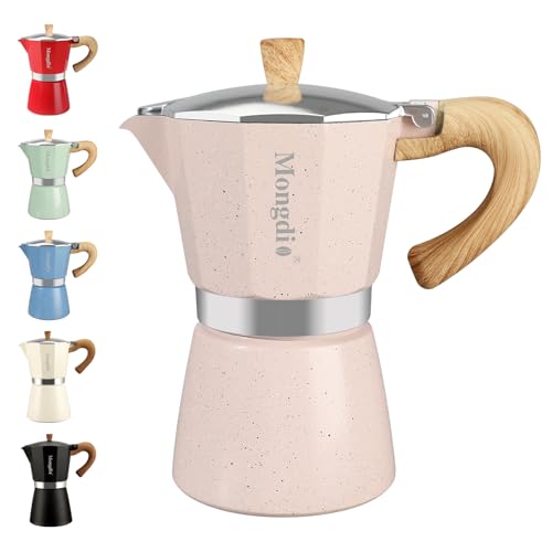 Moka Pot Stovetop Espresso Maker (Pink / 6 cup)
