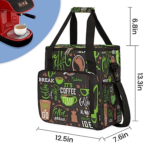 Coffee Maker Carring Bag Travel Carrying Storage Tote Bag Compatible (A11:Green Coffee)