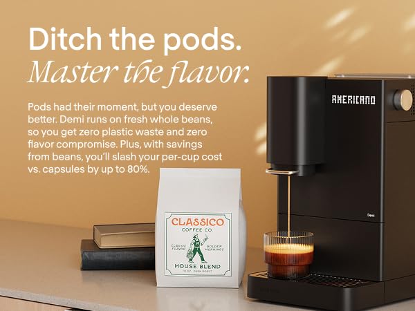 Demi Compact Fully Automatic Espresso Machine (Cloud)