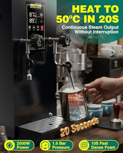 Commercial Milk Frother & Beverage Heater (Charcoal)