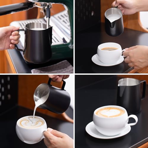 2 Pack Matte Black Milk Frothing Pitcher