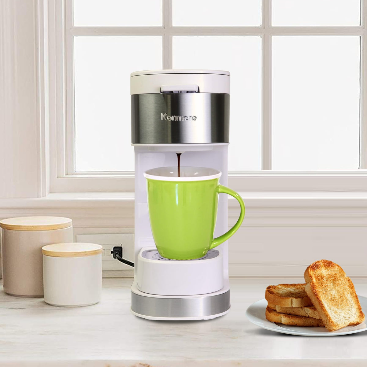 Kenmore Single Serve Coffee Maker (White / Single Cup)