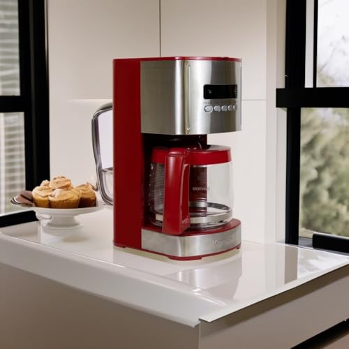 Kenmore 12 Cup Coffee Maker (Stainless Steel/Red / 12 Cup)