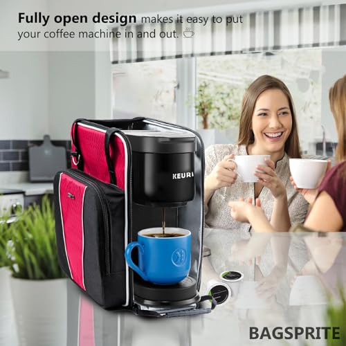 Full Open Coffee Maker Travel Bag w (Red-Black / Fit for K-Iced or K-Express)