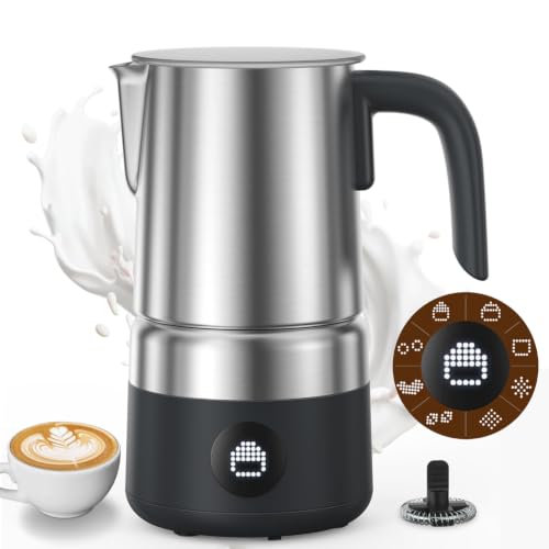 Electric Milk Frother and Steamer 8 (Stainless Steel)
