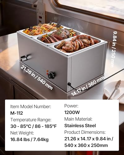 3 Pan Commercial Food Warmer (3x1/3Pan ;24QT)