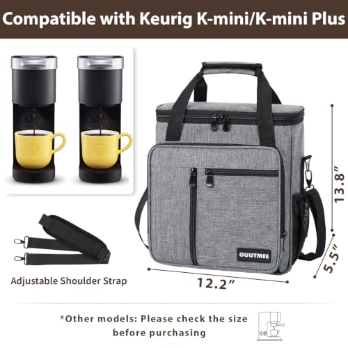 Coffee Maker Carrying Bag for Keurig K (Gray / For K-mini/K-mini Plus)