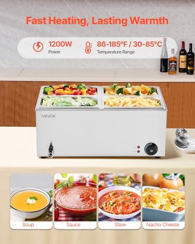 4 Pan Commercial Food Warmer (4x1/4Pan;24QT)