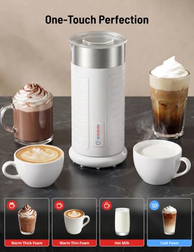 Waterproof Milk Frother and Steamer (Ivory)