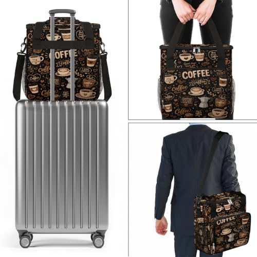 Maker Carring Bag Coffee Coffee Travel Carrying Storage Tote Bag (Print 4)