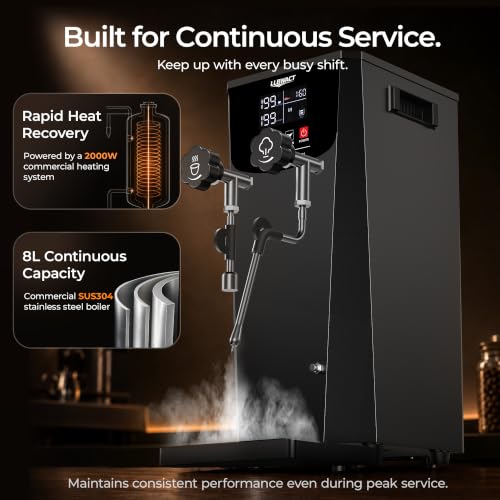 Commercial Steam Milk Frother with Instant Hot Water Tap (Steam & Hot Water)