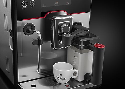 Accademia Luxury Italian Fully Automatic Espresso Machine with 19 Customized drink settings (Large / Brushed Stainless Steel)