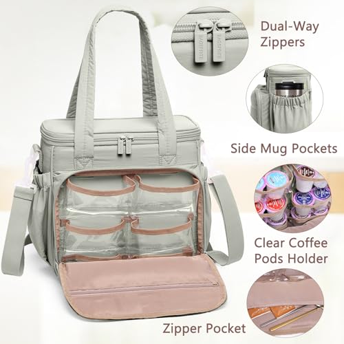 Coffee Maker Travel Bag Compatible with Keurig K (Green / Fit K-Mini Mate)
