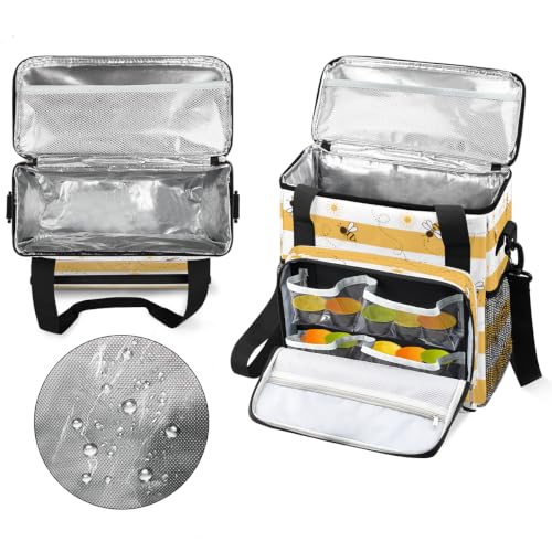 Maker Carring Bag Bee Cute Coffee Travel Carrying Storage Tote Bag (Print 9)