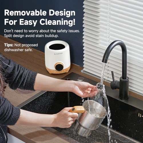 8-in-1 Milk Frother and Steamer with 550W IH Induction Heating (White)
