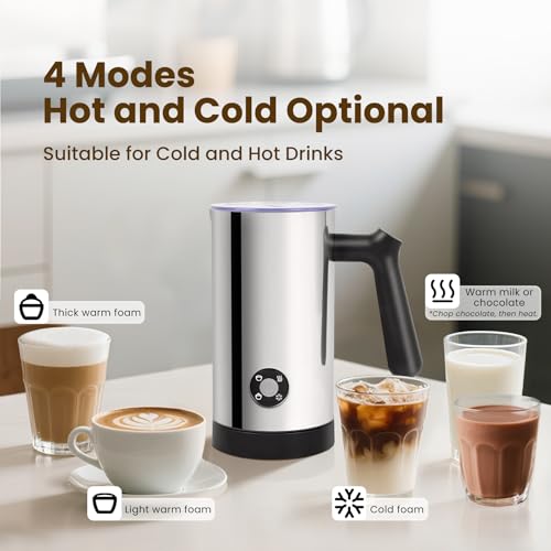 Electric Milk Frother 4 (Light Silver)