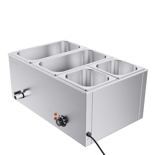 4 Pan Commercial Food Warmer (2x1/3Pan and 2x1/6Pan ;24QT)