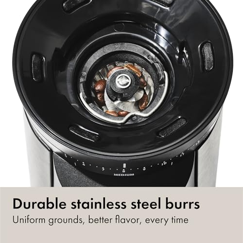 Brew Conical Burr Electric Coffee Bean Grinder (Silver)