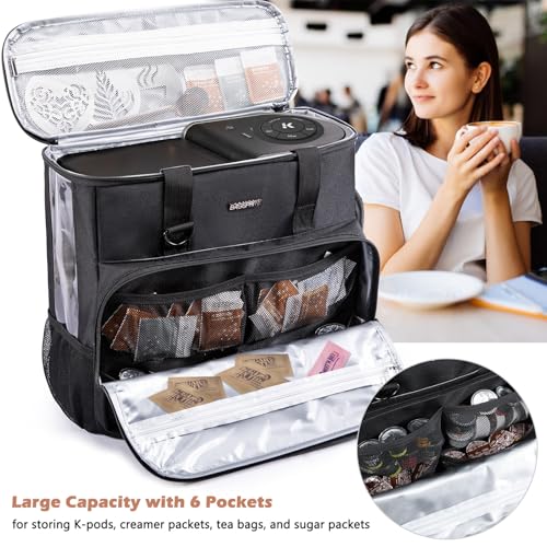 Travel Coffee Maker Carrying Case for Keurig K (Black / Fit for K-Slim)