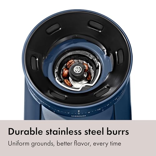 Brew Conical Burr Electric Coffee Bean Grinder (Storm Blue)